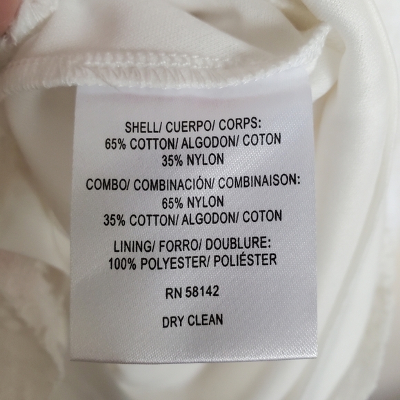 Maggy London Size 6 White lace Sheath Dress Sleeveless Minimalist Neutral Bridal - Picture 8 of 9